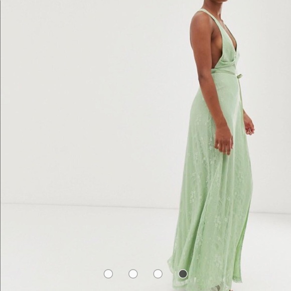 lace wrap maxi dress - Picture 3 of 5